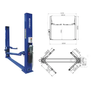 Cầu nâng 2 trụ Guangli 3,2 tấn loại không cổng