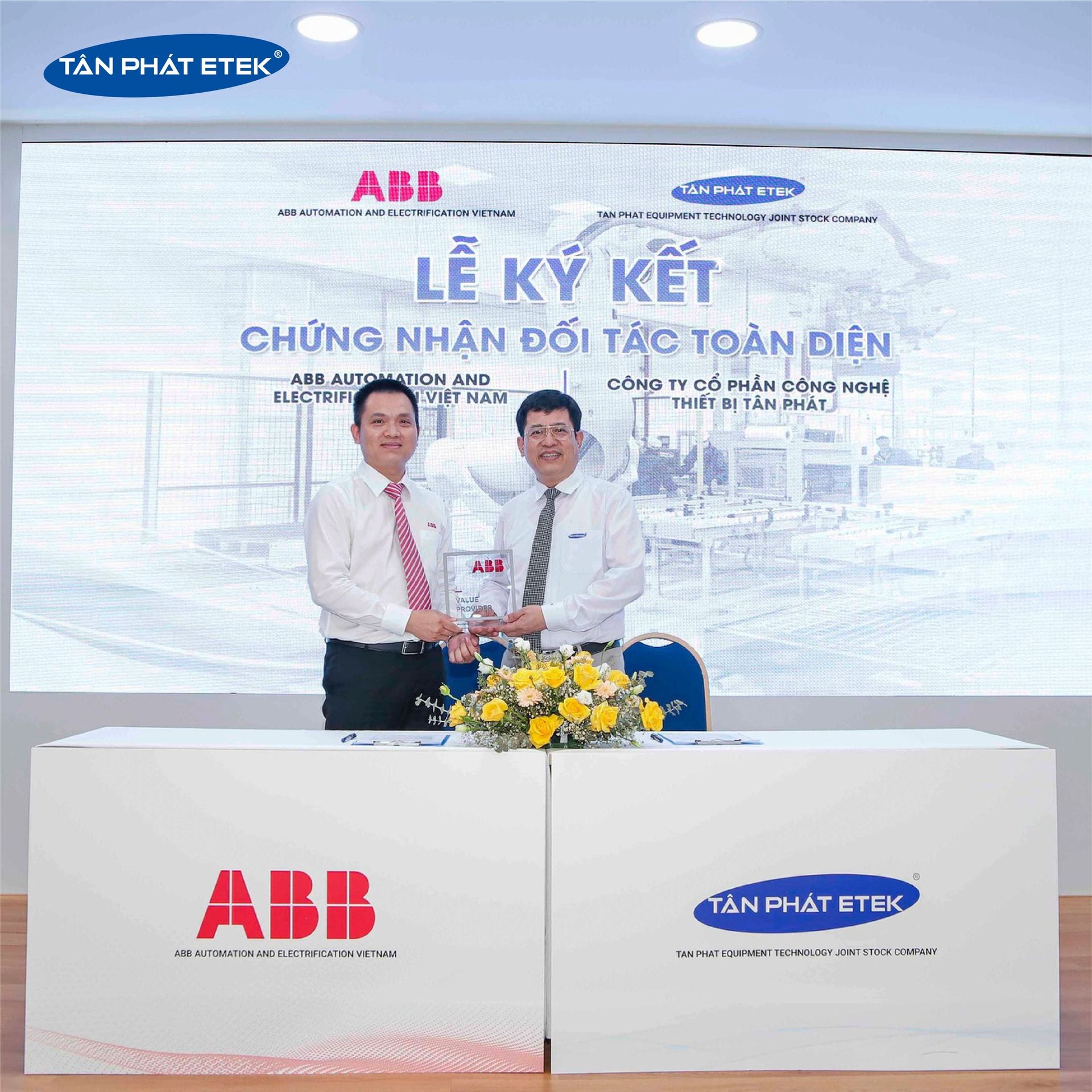 Tân Phát ETEK chính thức trở thành đối tác toàn diện của ABB Robotics tại Việt Nam