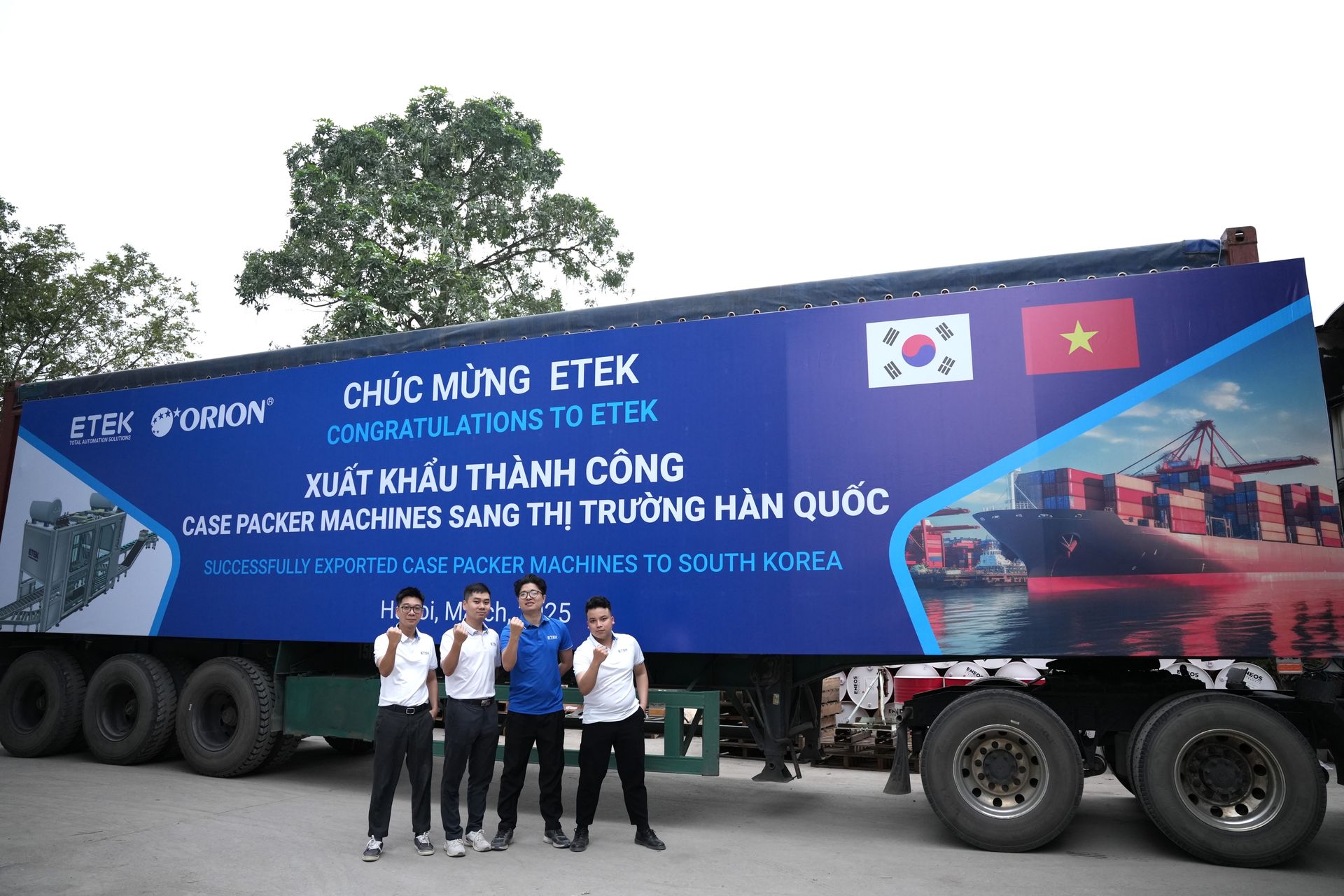 Tân Phát ETEK xuất khẩu hệ thống gắp nhặt sản phẩm tốc độ cao sang Hàn Quốc