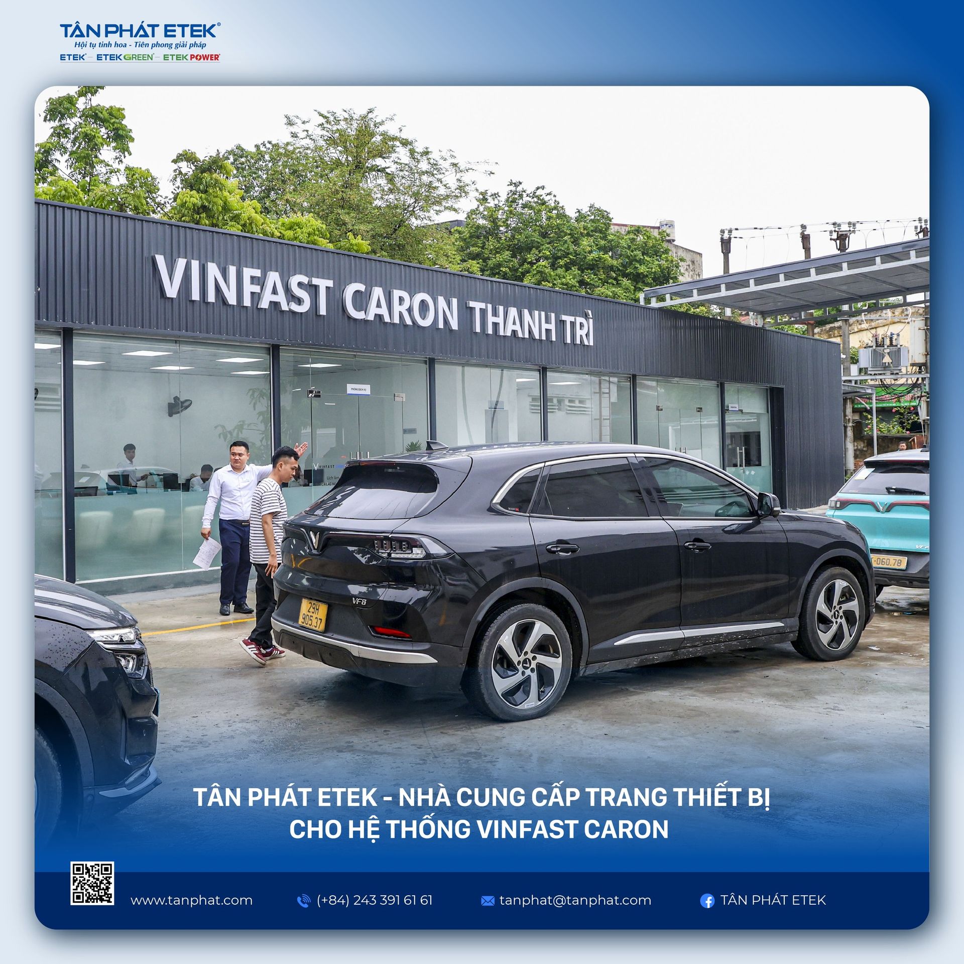 Tân Phát ETEK - Nhà cung cấp thiết bị cho hệ thống VinFast CarOn