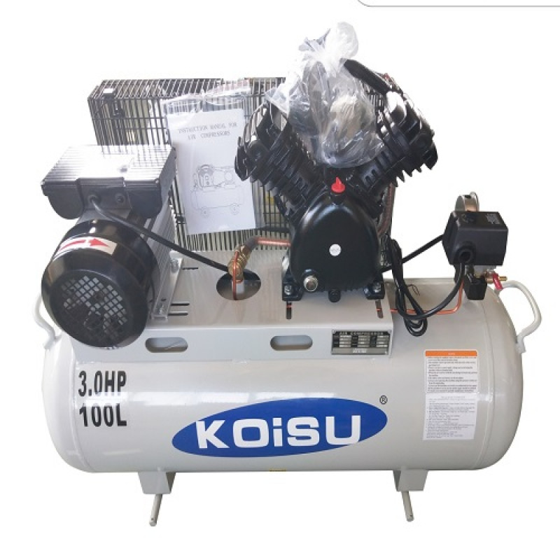 Máy nén khí piston 3HP, 1 pha, bình tích 100 lít