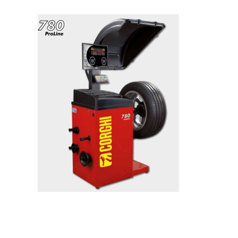 Máy cân bằng lốp xe con, màn hình hiển thị (Gồm laser vị trí và cảm biến đo độ rộng - màu đỏ)