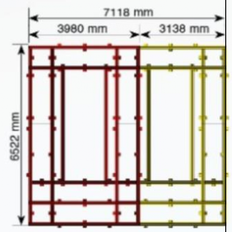 Bệ kéo nắn chìm sàn xe con 6522 x 3980 mm