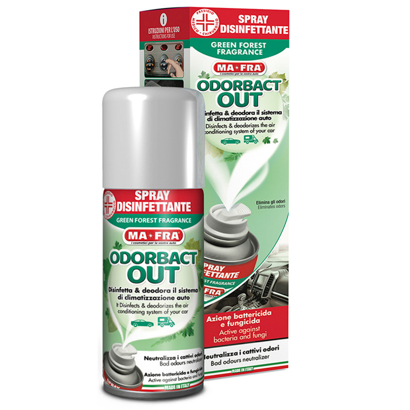 Hóa chất khử khuẩn và khử mùi nội thất ODORBACT OUT GREEN FOREST SPRAY 150ml