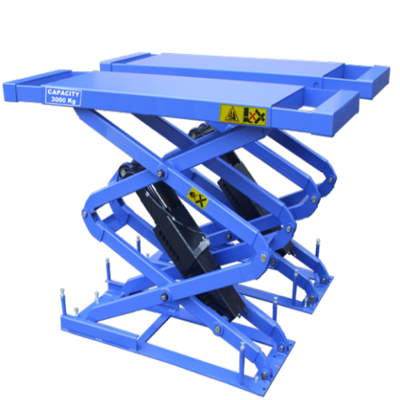 Cầu nâng cắt kéo nâng bụng 3.5 tấn, lắp chìm (3 pha, màu xám RAL 7016).