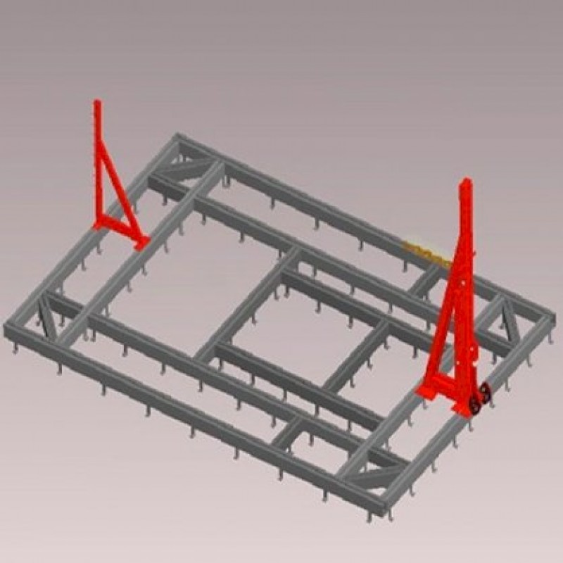 Bệ kéo nắn chìm sàn cho xe con, 4000x6000mm